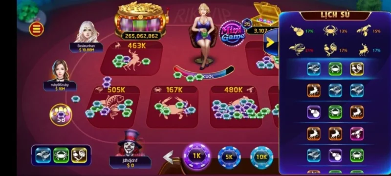 Game bầu cua đổi thưởng online tại cổng game Rikvip