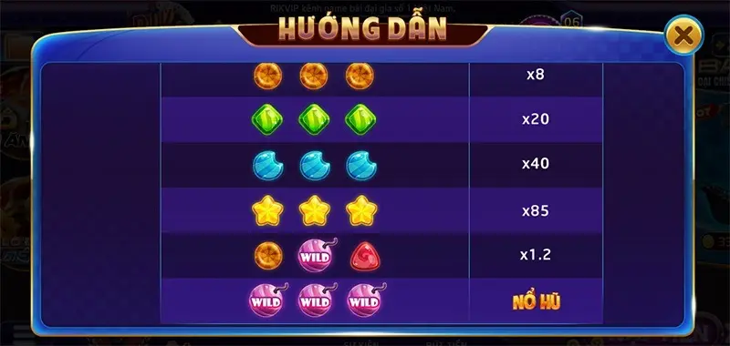 Chơi mini game Candy Rikvip