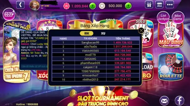 Luật chơi của poker tournament tại cổng game Rikvip