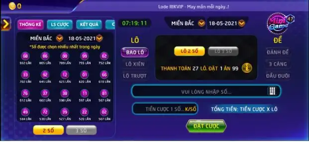 Kinh nghiệm chơi lô đề 1 ăn 900 tại cổng game Rikvip luôn thắng