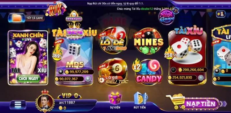 Cách tham gia chơi lô đề 1 ăn 900 tại cổng game Rikvip