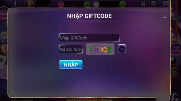 Cách sử dụng gift code tại cổng game Rikvip