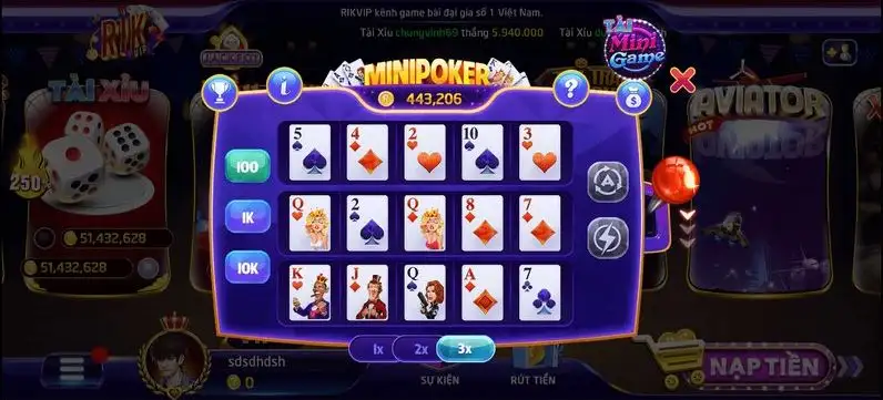 Người chơi có thể lựa chọn mini game mà mình thích để trải nghiệm