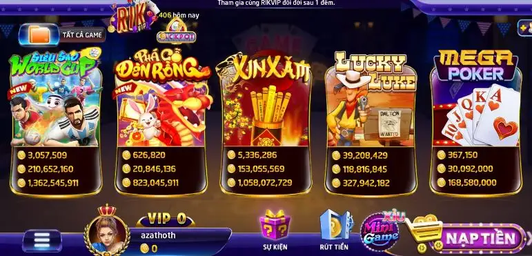 Cách thức nạp/rút tiền tại cổng game Rikvip